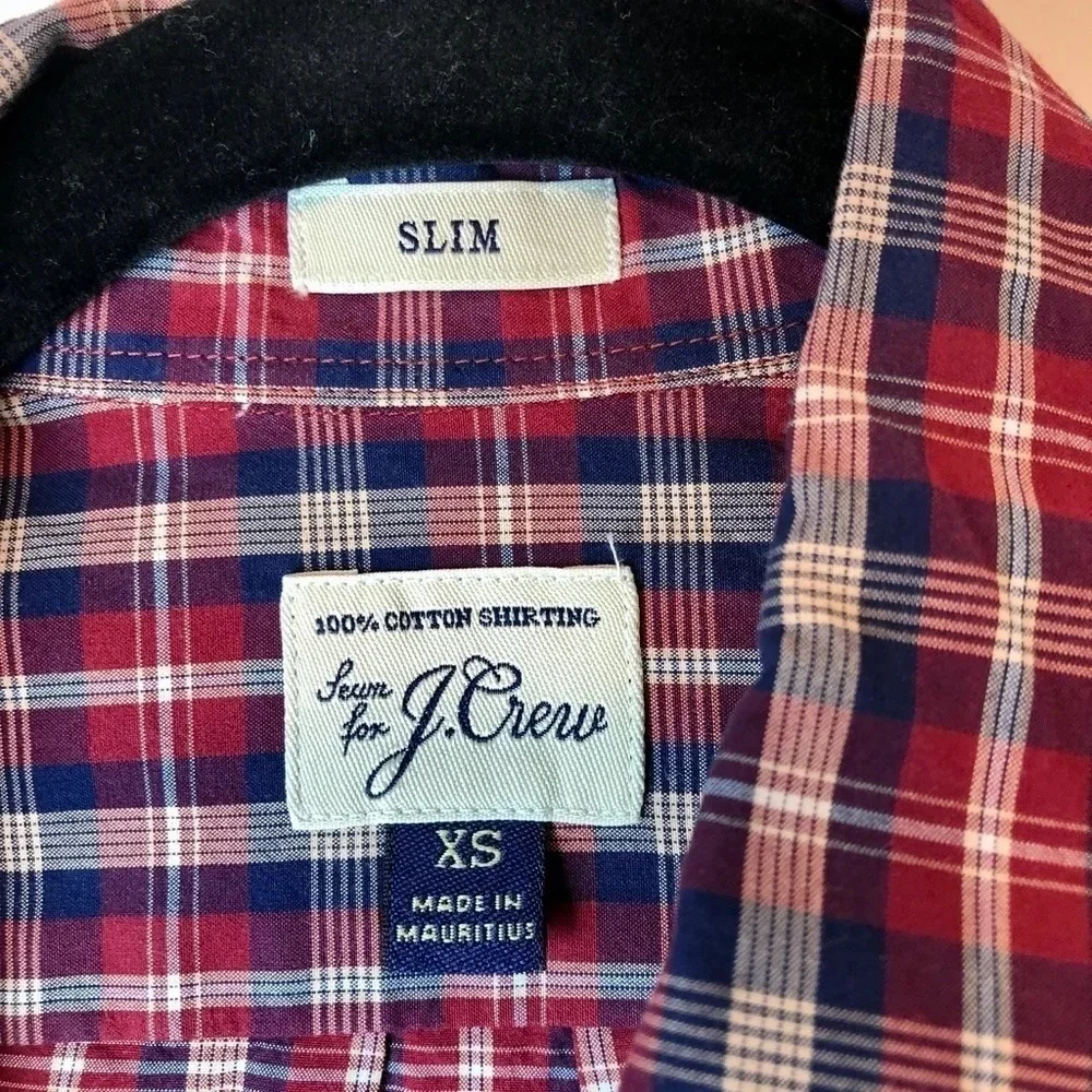 J.Crew | Red Plaid Button Down Shirt XS